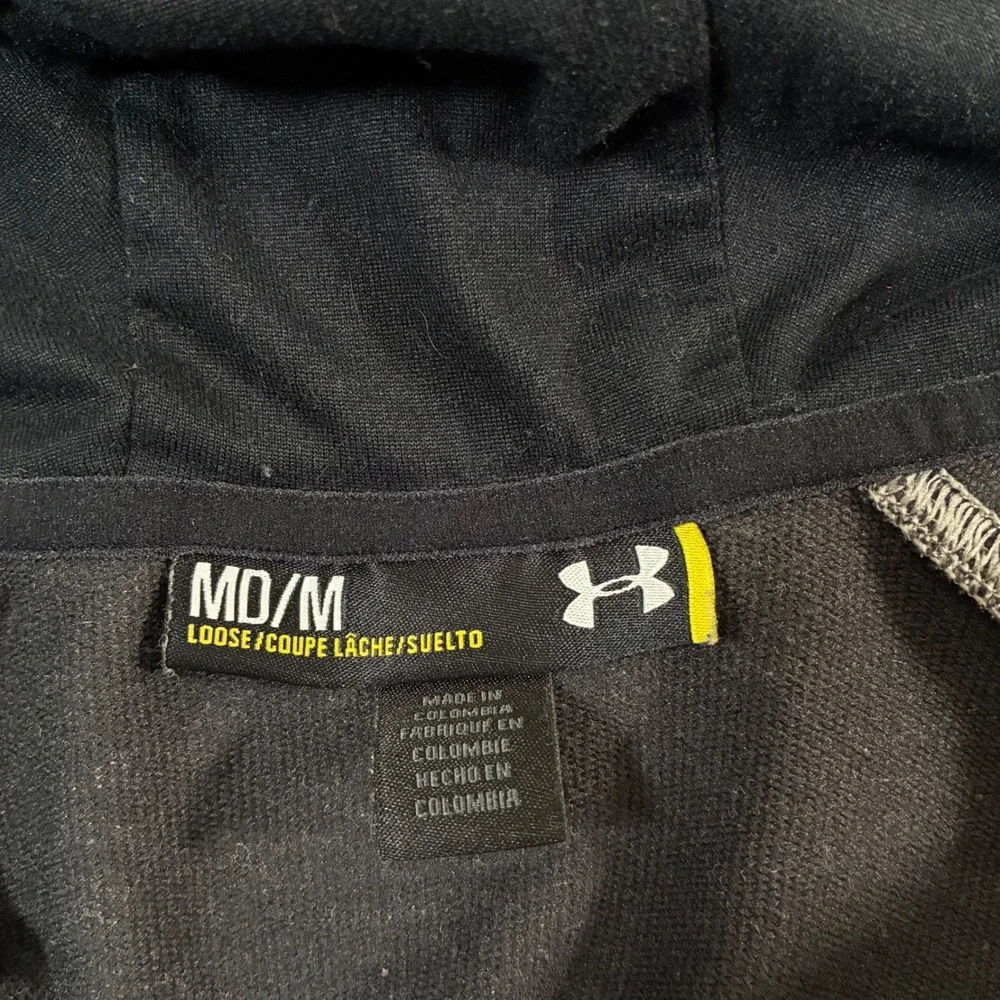 Under Armour Muhammad Ali Hoodie Medium Grey Black Full Zip UA Boxing Jacket - Picture 4 of 11